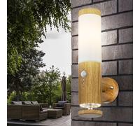 Piantana Lampada per Esterni Parete Simil Legno LED Sensore di Movimento Cortile [EEK: F]
