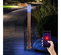 Piantana Lampada per Esterni Smart RGB LED Sensore di Movimento Simil Legno App [EEK: F]