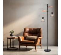 Piantana Lampada Sala Pranzo Lampada Wood 2 Fiamma Regolabile H 168 CM [EEK: Non valutato]