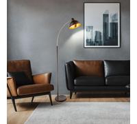 Piantana Lampada Tavolo Arco Metallo Color Ruggine Spot Mobile E27 [EEK: Non valutato]