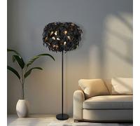Piantana Lampada Tavolo Nero Blätterdesign Lampadario Camera Letto [EEK: Non valutato]