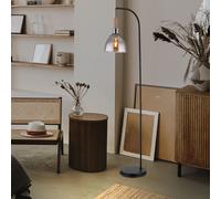 Piantana Lampada Tavolo Simil Legno Vetro Lampada Letto H 150 CM [EEK: Inaditato]