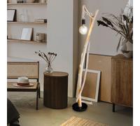 Piantana Lampada Wood Corda Canapa Lampadario Camera Letto Braun H 150 CM [EEK: Inaditato]