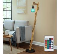 Piantana Lampada Wood Corda Canapa Natura LED Dimmerabile Telecomando RGB [EEK: F]