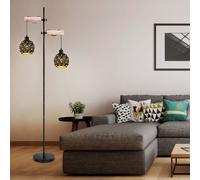 Piantana Lampada Wood Lampada Letto Cristalli Oro Regolabile [EEK: Non valutato]