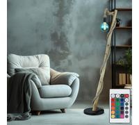 Piantana Lampada Wood RGB LED Telecomando Dimmerabile Corda Canapa Natura [EEK: F]