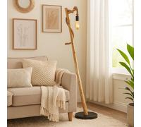 Piantana Lampada Wood Sala Pranzo Corda Canapa Casa di Campagna E27 H 150 CM [EEK: Inaditato]