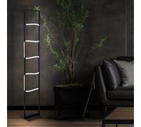 Piantana Lampadario Camera Letto Bianco LED Piantana Alluminio Nero