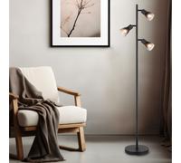 Piantana Lampadario Camera Letto Vetro Colori Fumi 3 Luci Alteyya 161 CM [EEK: Non valutato]