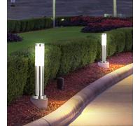 Piantana Lampade da Percorso Luce per Esterni Acciaio Inox 1xE27 H 45 CM 2er Set [EEK: Non valutato]