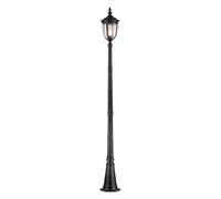 Piantana Lanterna Lampada per Esterni Vetro Trasparente Alluminio Bronzo