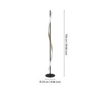 Piantana LED EGLO CONAPRATO, nera/ottone, 150 cm, CCT EGLO