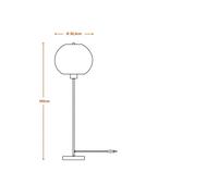 Piantana LEDVANCE Ball, altezza 116 cm, marrone, cartone ondulato, E27 LEDVANCE