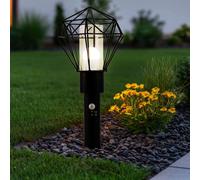 Piantana Luce con Piedistallo Movimento Acciaio Inox LED Lampione Fuori H 50 CM [EEK: E]