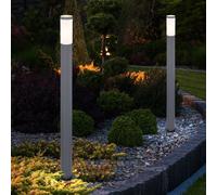 Piantana Luce per Esterni Giardino Acciaio Inox Intemperie H 110 CM 2er Set [EEK: Non valutato]
