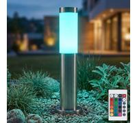 Piantana Luce per Esterni Giardino Telecomando Dimmerabile Acciaio Inox RGB LED