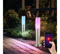 Piantana Luce per Esterni Lampada da Giardino Google Cct Smart RGB LED 2er Set [EEK: G]