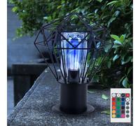 Piantana Luce per Esterni Lampada Regolatore RGB LED Griglia Nero Telecomando [EEK: F]