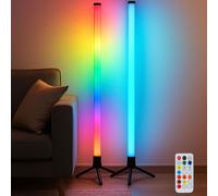 Piantana Luce Sala da Pranzo Arcobaleno Telecomando RGB LED 2er Set [EEK: Inaditato]