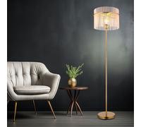 Piantana Luci Soggiorno Bacchette Vetro Oro Lampada Tavolo LED [EEK: E]