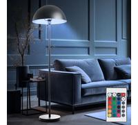 Piantana Luci Soggiorno Grigio Alluminio RGB LED Telecomando Dimmerabile [EEK: F]