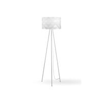 Piantana Moderna 3 Piediprisma Polilux ® Bianco E Metallo 1 Luce E27
