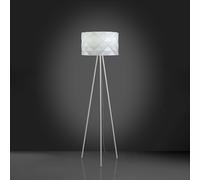 Piantana Moderna 3 Piediprisma Polilux ® Bianco E Metallo 1 Luce E27 [EEK: A++]