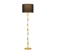 Piantana moderna a led tessuto nero foglia oro TR107