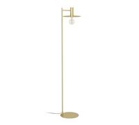 EGLO Escandell - Lampada a piantana, elegante lampada a piantana, angolare, in metallo, ottone spazzolato, lampada per il salotto con attacco E27, 156 cm