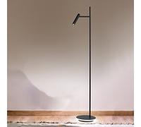 Piantana Gambo in metallo verniciato nero con faretto orientabile LED 3W 180LM (FARETTO) + 10W 620LM 3000K doppia accensione
