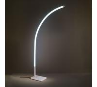 Piantana Moderna Ad Arco Lazer Metacrilato Bianco Led 19 W 3000K Made In Italy [EEK: A++]