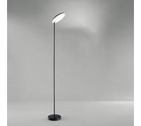 OPHELIA Piantana LED 24W 1900LM 3000K in metallo verniciato nero diffusore tondo dimmerabile