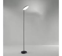 OPHELIA Piantana LED 24W 1900LM 3000K in metallo verniciato nero diffusore tondo dimmerabile