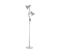 Piantana Moderna Polly Metallo Cromo 2 Luci E27