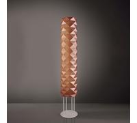 Lampada Da Terra Moderna 3 Luci Prisma In Polilux Rame H155 Made In Italy