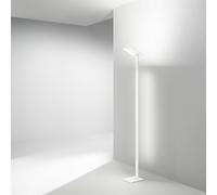 Piantana in metallo colore bianco Quadra Interruttore touch on/off, CCT e dimmer sullo stelo LED 24W + 10W CCT 3000K 4000K 6000K CRI?80 220-240V 50/60Hz 2160Lm + 900Lm