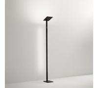 Piantana Moderna Quadra Alluminio Nero Acrilico Led 24W Cct 3000/4000/6000K