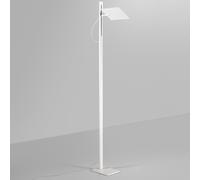 Piantana Moderna Radiante Metallo Bianco Opaco Acrilico Led 24W Cct Dimmerabile