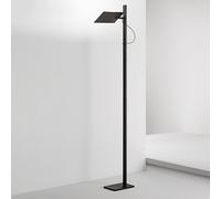 Piantana Radiante in metallo e alluminio nero opaco dimmerabile e orientabile a LED 24W 2160Lm CCT 2700K 3000K 4000K