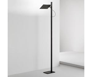 Piantana Moderna Radiante Metallo Nero Opaco Acrilico Led 24W Cct Dimmerabile