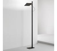 Piantana Radiante in metallo e alluminio nero opaco dimmerabile e orientabile a LED 24W 2160Lm CCT 2700K 3000K 4000K