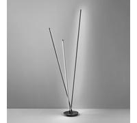 Piantana Twins 3 profili Led in metallo colore nero LED 47 W 3760lm - 3000°K dimmerbile