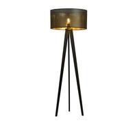 Piantana Moderno Drago Acciaio Nero Oro 1 Luce E27 Ip20 [EEK: A++]