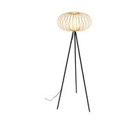 Piantana Nordico Bambo Metallo Nero 1 Luce E27 [EEK: A++]