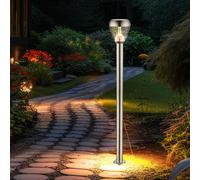 Piantana per Esterni LED Cortile Lampade da Percorso Vetro Acciaio Inox H 110 CM [EEK: F]