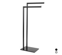 PIANTANA PORTA ASCIUGAMANI MOD. ZERO METAFORM Nero cm 18 x h. 78 x 33