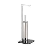 PIANTANA PORTA ASCIUGAMANI PORTA SCOPINO PORTA ROTOLO SALVIETTE ASTA CROMO WC