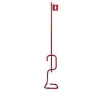 Piantana porta estintore completa di: Base, Asta e cartello bifacciale- colore: Rosso
