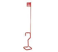 Piantana porta estintore completa di: Base, Asta e cartello - colore: ROSSO