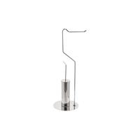 PIANTANA PORTA ROTOLO PORTA SCOPINO DA TERRA TOILETTE SET WC BAGNO LUCIDO AIRONE
